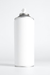 Can of spray paint on white background