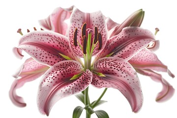 Pink Lily Flower Close Up