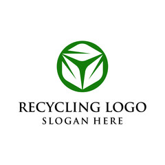 simple, modern, clean recycling logo concept