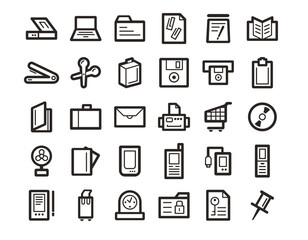 business finance company Line Icon Set Free Vector. editable