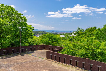 西神中央公園の風景・垂水、須磨方面を望む　神戸市西区西神中央にて