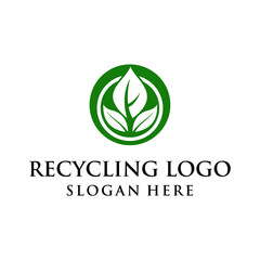 simple, modern, clean recycling logo concept