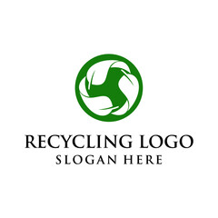 simple, modern, clean recycling logo concept