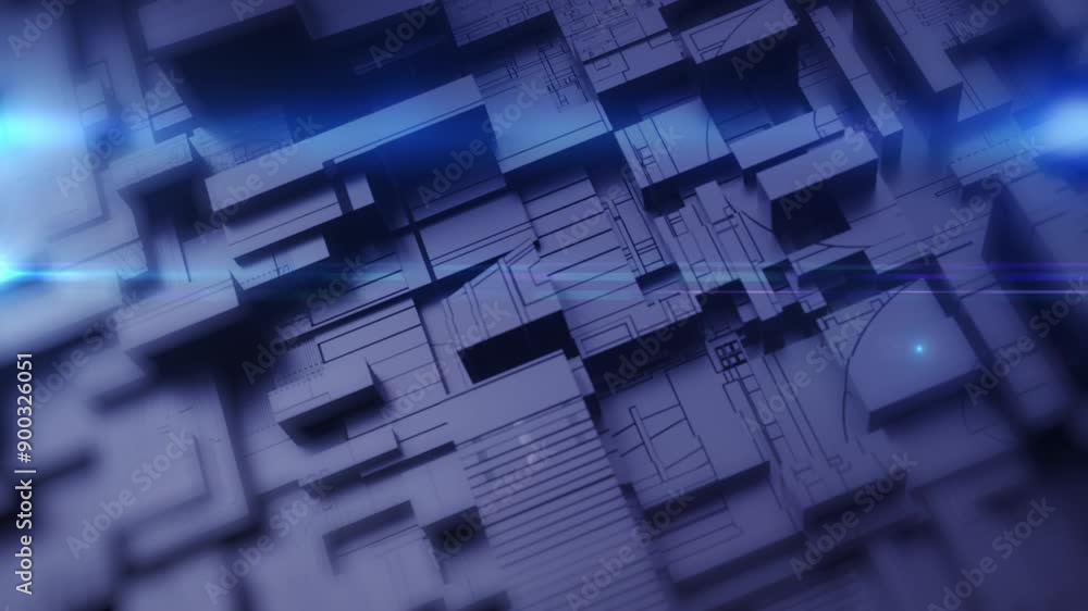 Poster abstract background 3d rendering basic geometry shape futuristic technology concept