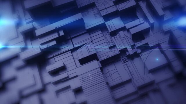 Abstract background 3D rendering basic geometry shape futuristic technology concept