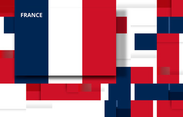 creative abstract background of the flag of France, french flag backdrop