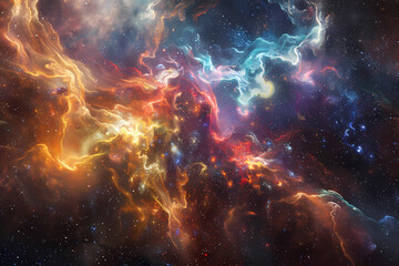 Fototapeta premium Colorful Cosmic Nebula
