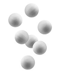 Falling Volleyball ball isolated on white background, full depth of field