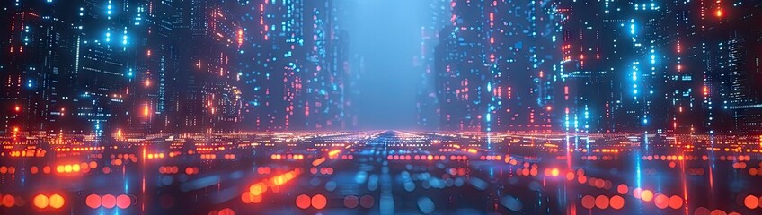 Fototapeta premium blue geometric shape abstract technology background