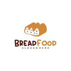 Bread crown logo vector template, Creative King bread logo design concepts