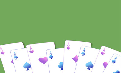 Background with playing cards