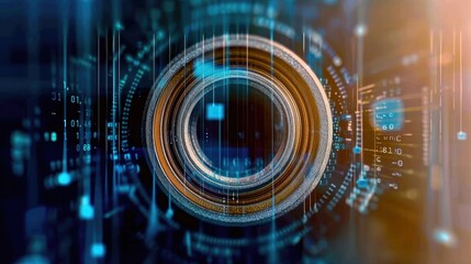 blue geometric shape abstract technology background