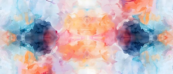 Abstract Watercolor Background with Pastel Colors.