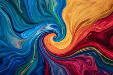 An abstract background with vibrant swirling colors forming a dynamic pattern