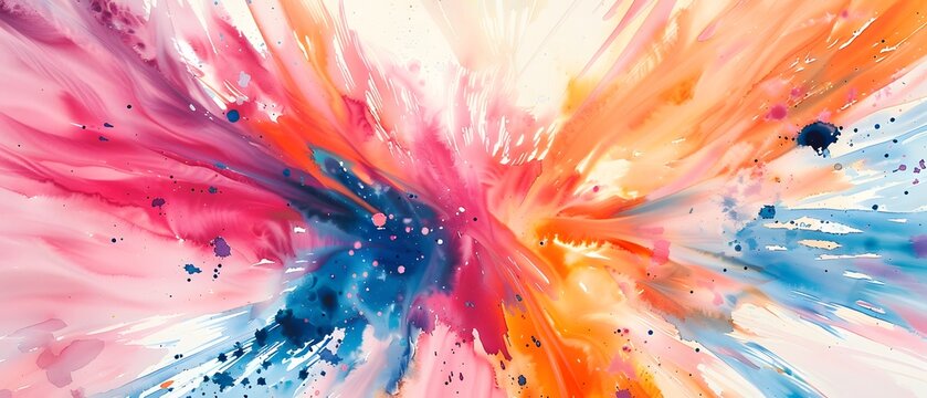 Abstract Watercolor Burst.