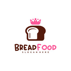 Bread crown logo vector template, Creative King bread logo design concepts