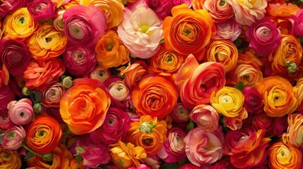 Ranunculus: Known for their bright, layered blooms, ranunculus symbolize attractiveness and grace. They enhance floral arrangements with their striking, colorful presence.
