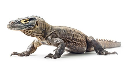 Fototapeta premium comodo dragon isolated on white background