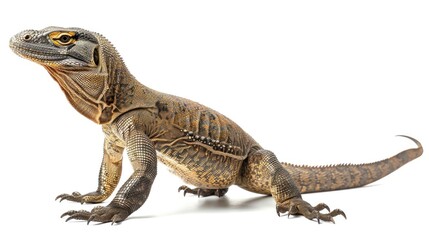 Obraz premium comodo dragon isolated on white background