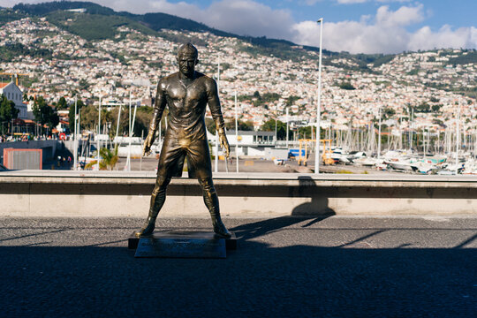 statue Cristiano Ronaldo in madeira, portugal - may 2 2024