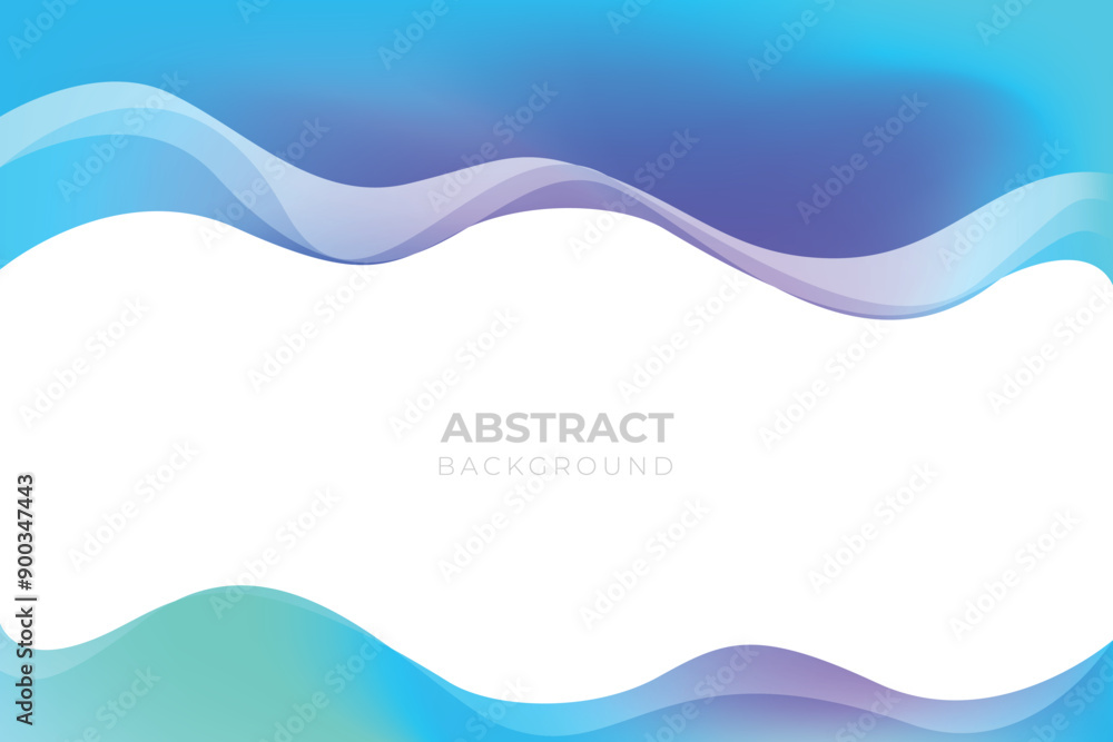 Wall mural Modern fluid gradient background with curvy shapes Free Vector