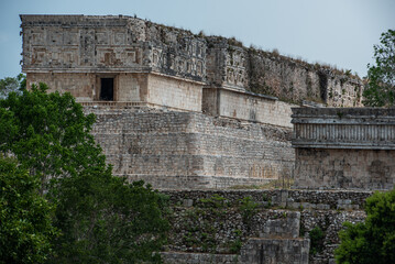 Fototapeta premium Following the search for new Mayan sites in Yucatan, Mexico: Uxmal