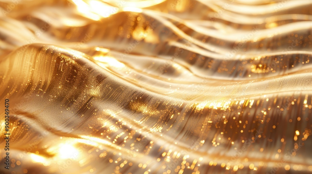 Poster abstract light background with 3d golden wave, perfect for luxurious and elegant design elements and
