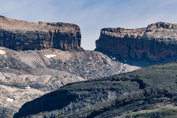 An opening at the top of the mountain, called Rolando's Gap, which connects the French and Spanish Pyrenees.