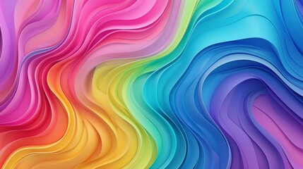 Obraz premium Colorful abstract 3d waves and curves gradient background for web and print design