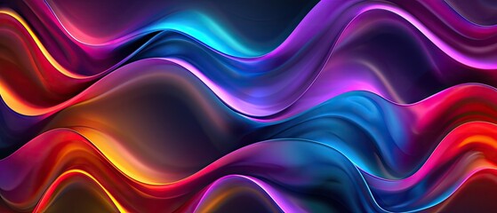 Vibrant abstract wave design with colorful gradients. Artistic background with fluid, flowing shapes in bright and vivid hues. Ideal for creative use.