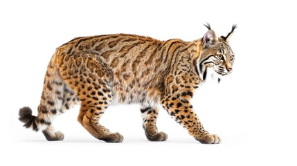 Obraz premium a bobcat isolated on white background