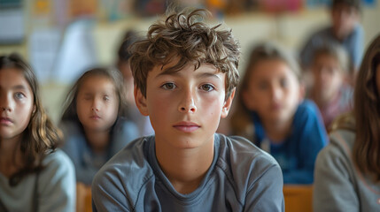 Obraz premium Kids in a debate club, developing critical thinking 