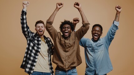 Fototapeta premium The Joyful Friends Celebrating