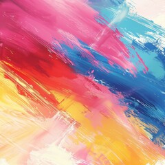 Abstract colorful brushstrokes background. Vibrant and dynamic painted texture.