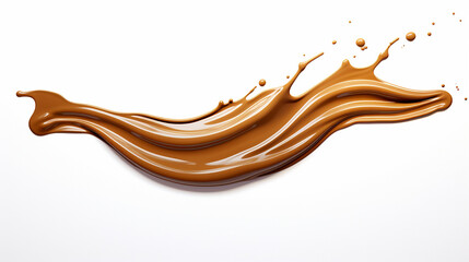Caramel splash isolated on a white background