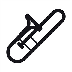 Trombone. Simple shape vector icon