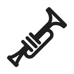 Trumpet Flat icon. web design. musical instrument Symbol, logo illustration. Vector Illustration.