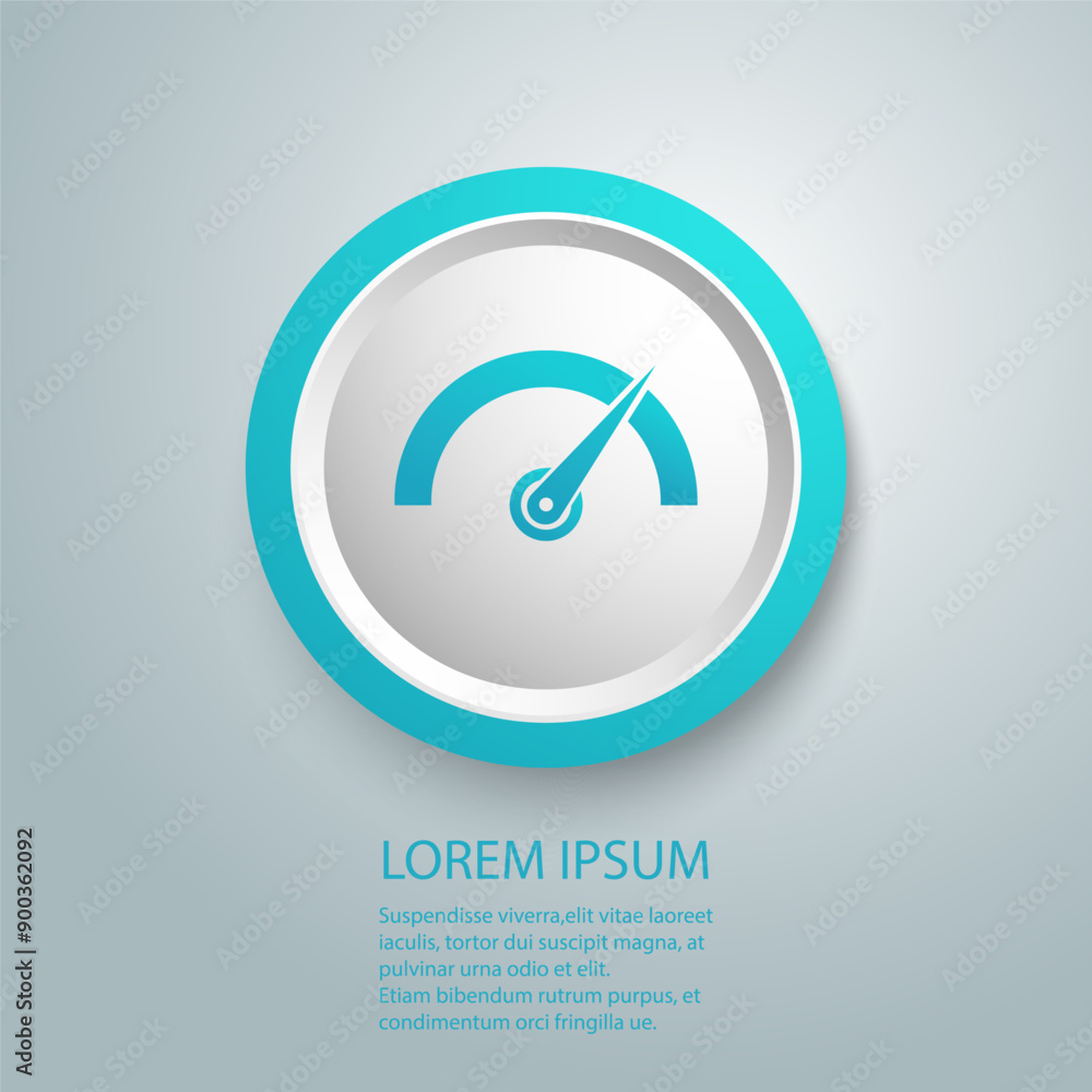 Poster tachometer, speedometer, indicator and performance icon. fast speed sign logo. vector