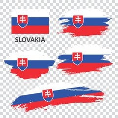 A set of flags of Slovakia