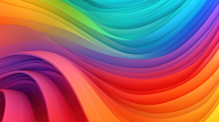 Obraz premium Beautiful spectrum of colors arranged in curved, horizontal bands, resembling a rainbow. Colorful Background.