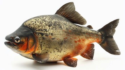 piranha fish isolated on white background