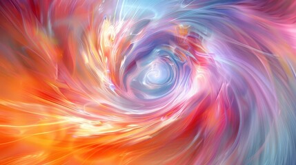 Obraz premium An abstract, colorful swirl with a mix of bright and pastel tones, creating a sense of movement and energy