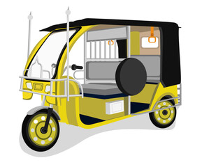 Fototapeta premium Tuk Tuk in Thailand vector illustration