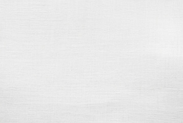 White Linen Canvas Fabric Texture Close-Up Background