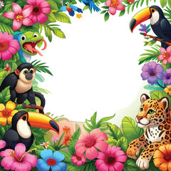 Naklejka premium frame with animals