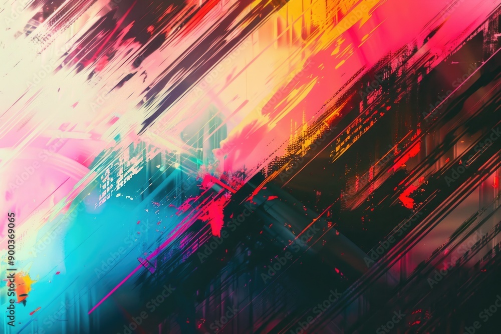 Poster a vibrant and imaginative backdrop with swirling colors and shapes