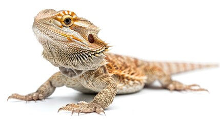 Obraz premium bearded dragon isolated on white background