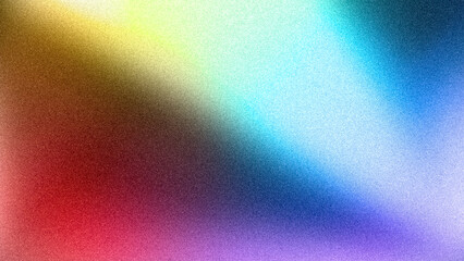 A vibrant gradient featuring a blend of colors including red, yellow, blue, green, and purple. The soft transitions create a dynamic, energetic background perfect for various creative applications