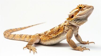 bearded dragon isolated on white background