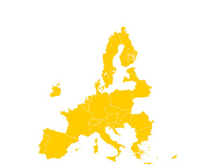 Obraz premium creative abstract background of the flag of the European Union, map with borders of Europe, EU